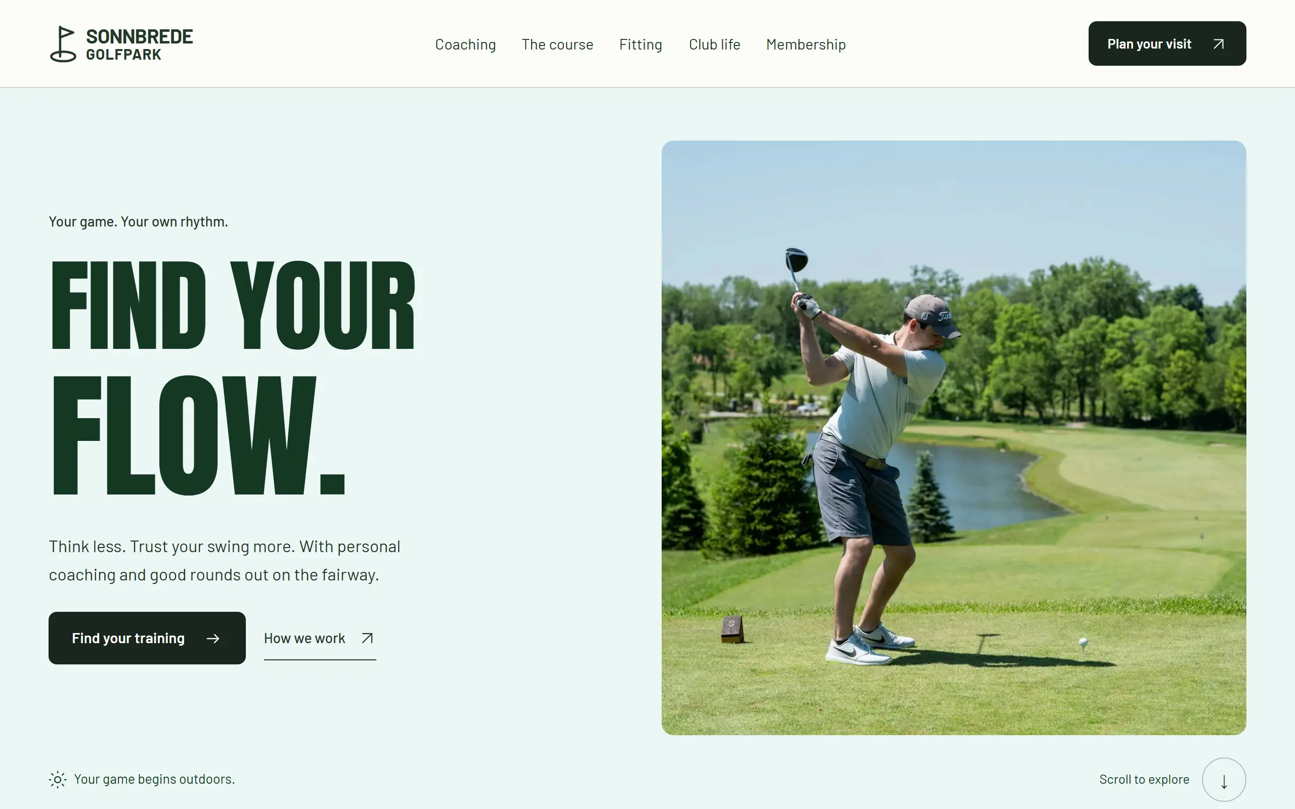 Home page of the Sonnbrede AI Website Template