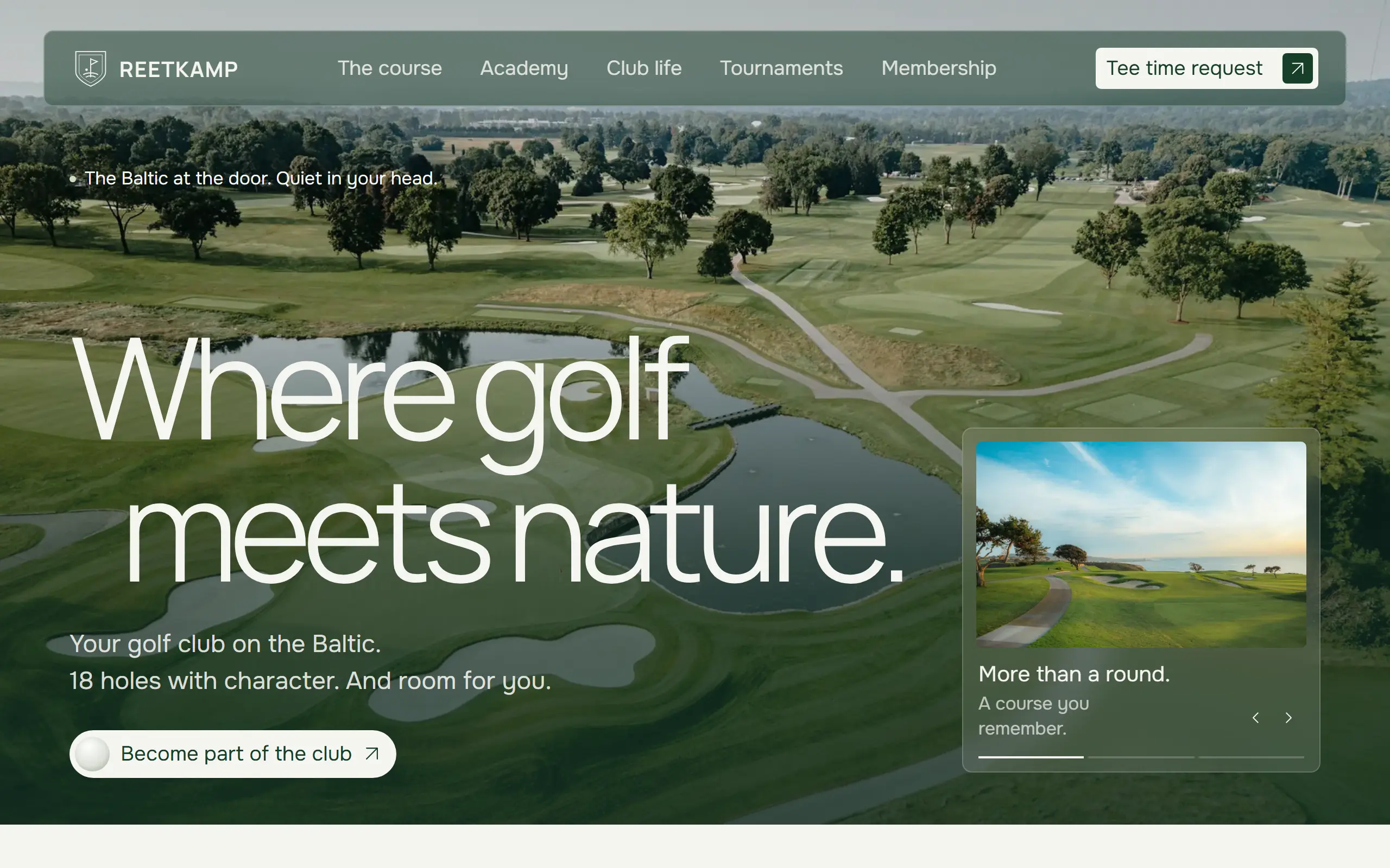 Home page of the Reetkamp AI Website Template
