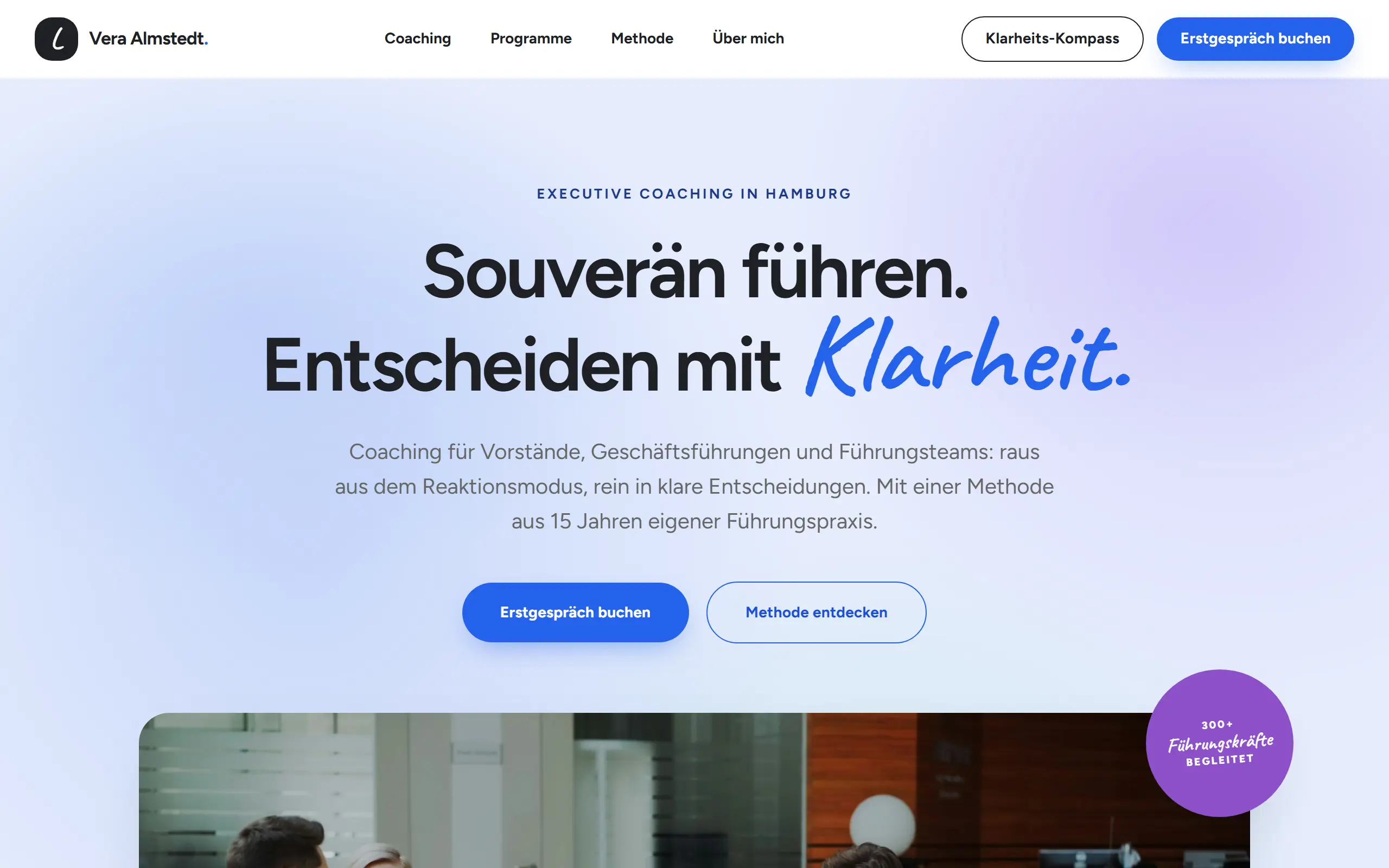 Startseite des Templates Almstedt für eine Coaching & Beratung
