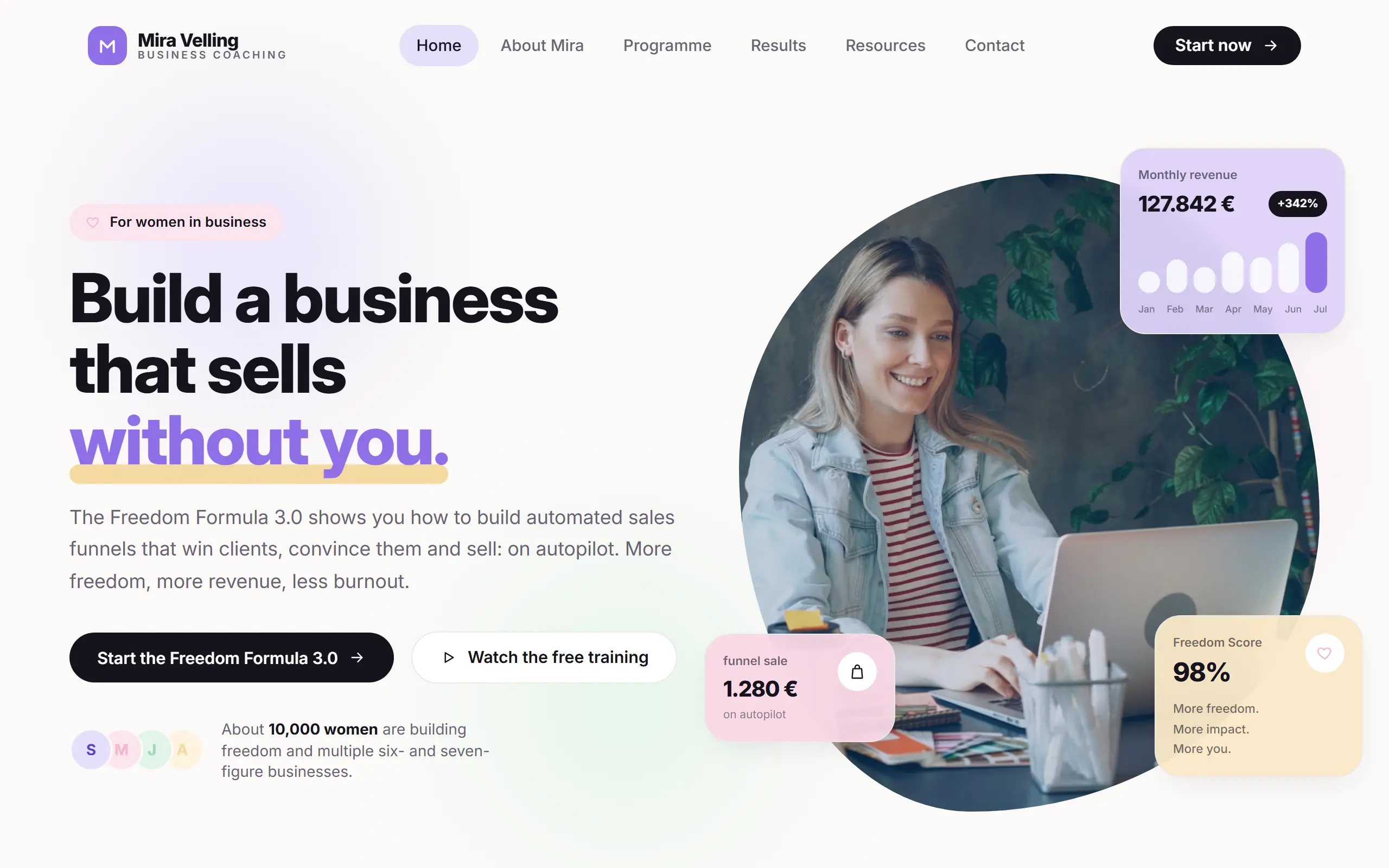 Home page of the Velling AI Website Template