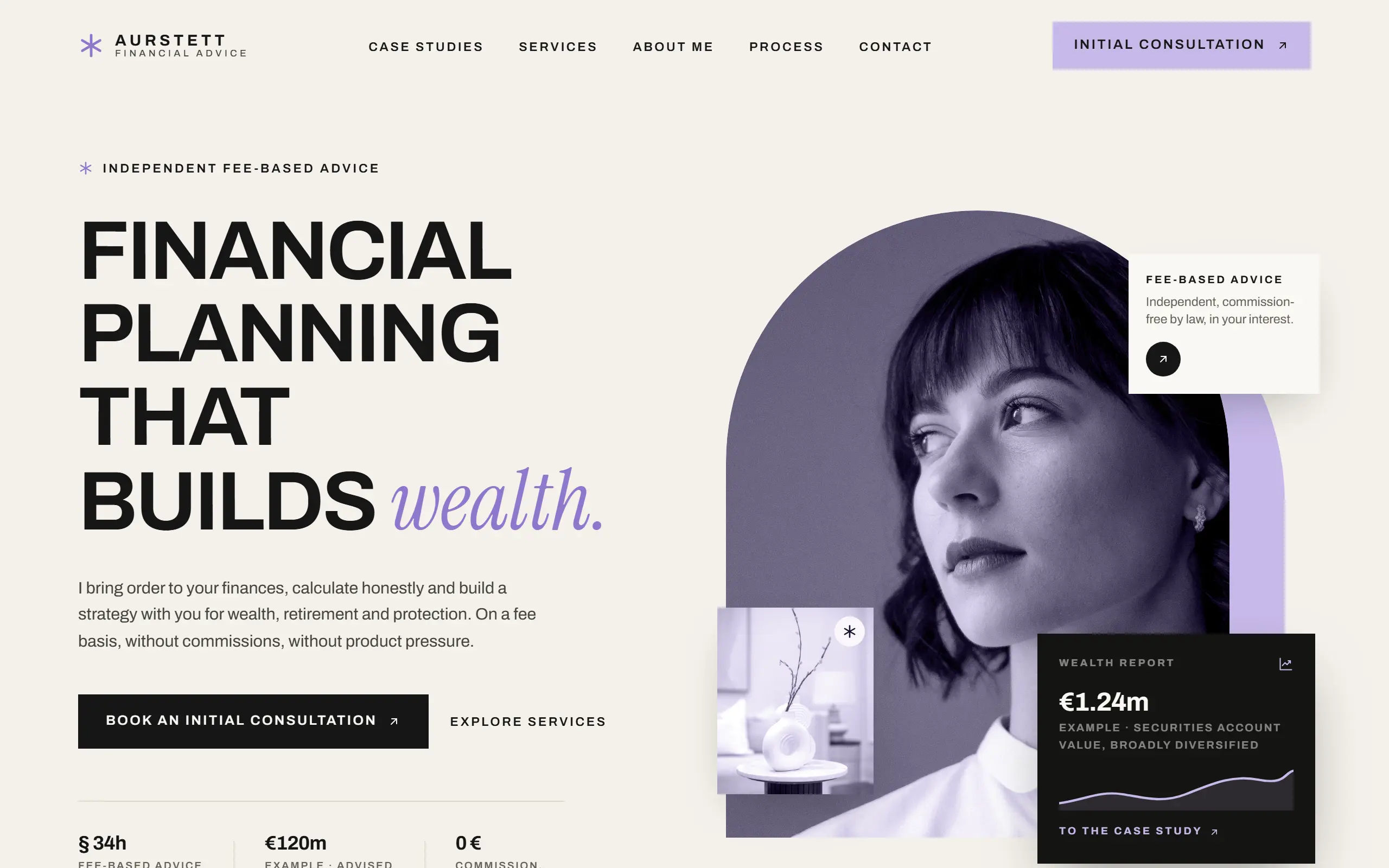 Home page of the Aurstett AI Website Template