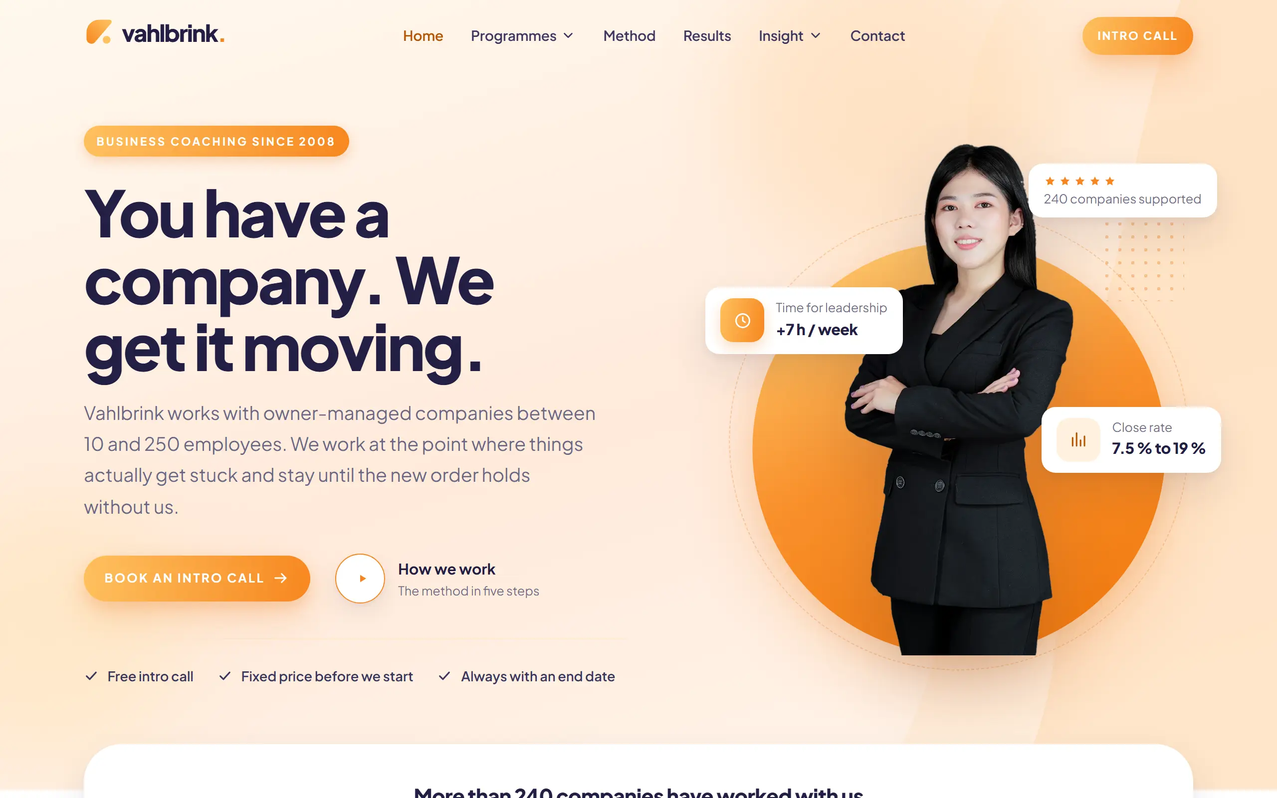 Home page of the Vahlbrink AI Website Template