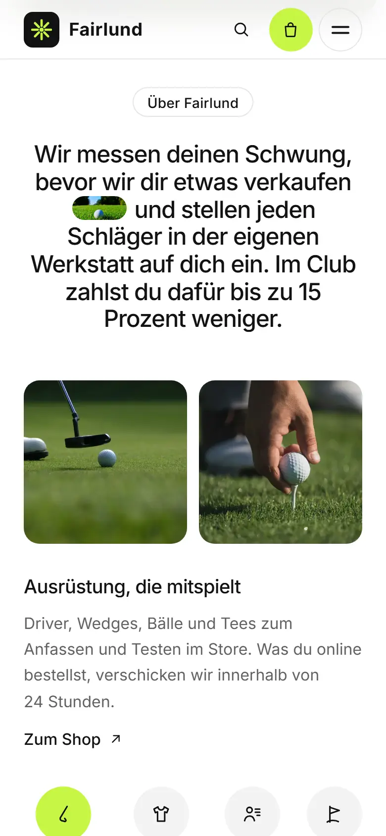 Das Template Fairlund auf dem Telefon
