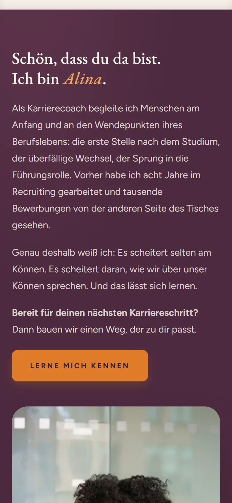Das Template Polaris auf dem Telefon