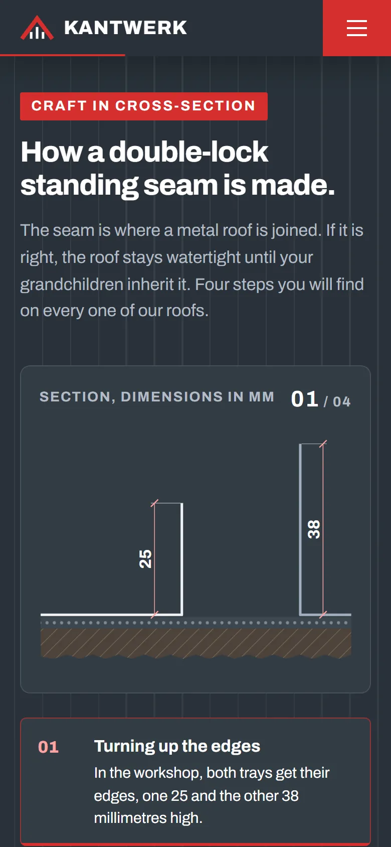 The Kantwerk template on a phone