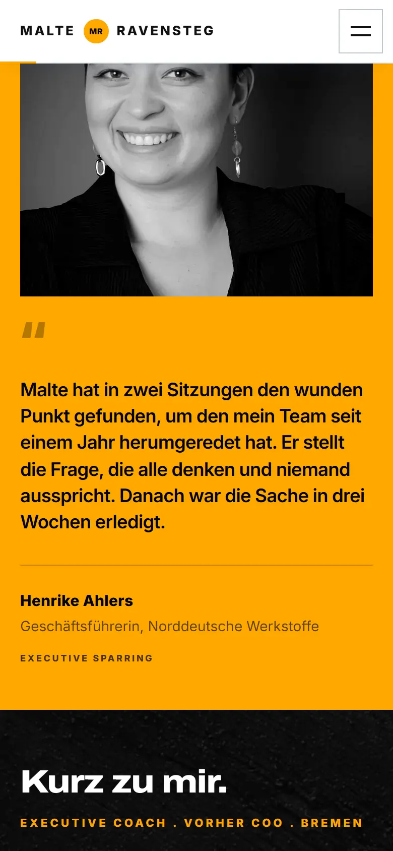 Das Template Ravensteg auf dem Telefon