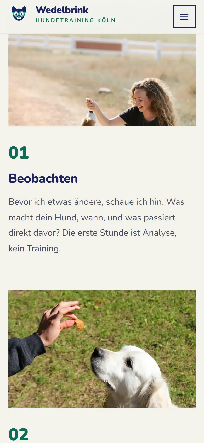 Das Template Wedelbrink auf dem Telefon