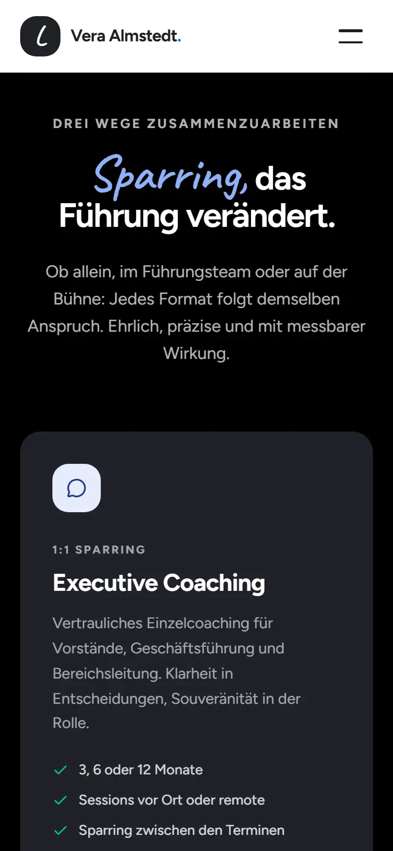 Das Template Almstedt auf dem Telefon
