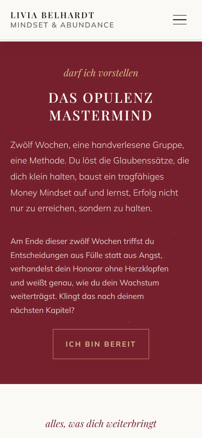 Das Template Belhardt auf dem Telefon
