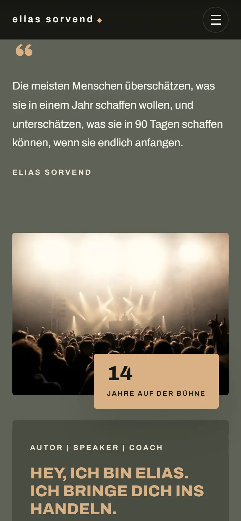 Das Template Sorvend auf dem Telefon