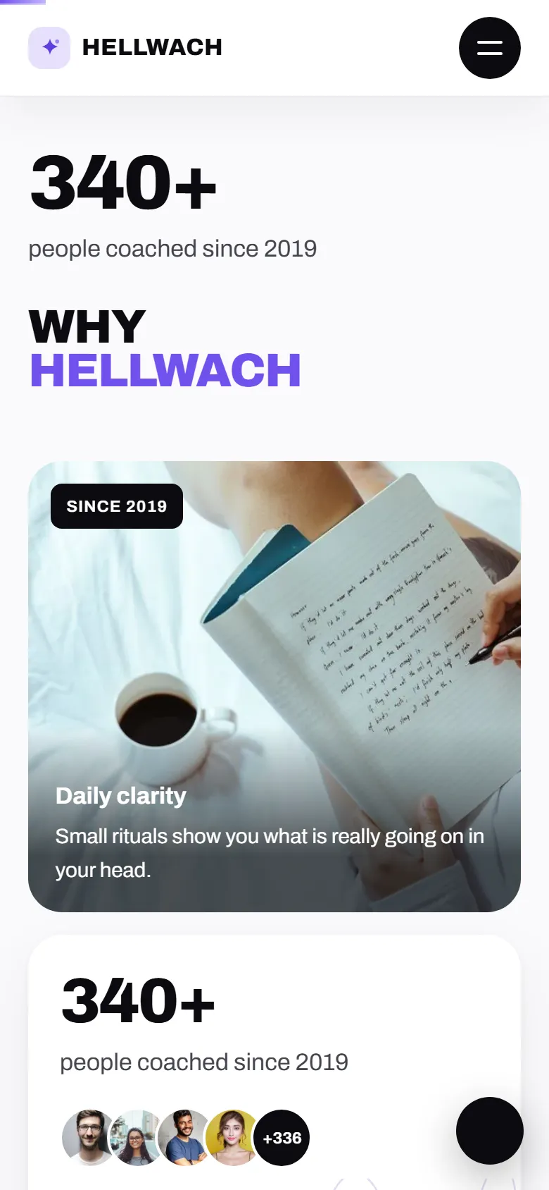 The Hellwach template on a phone