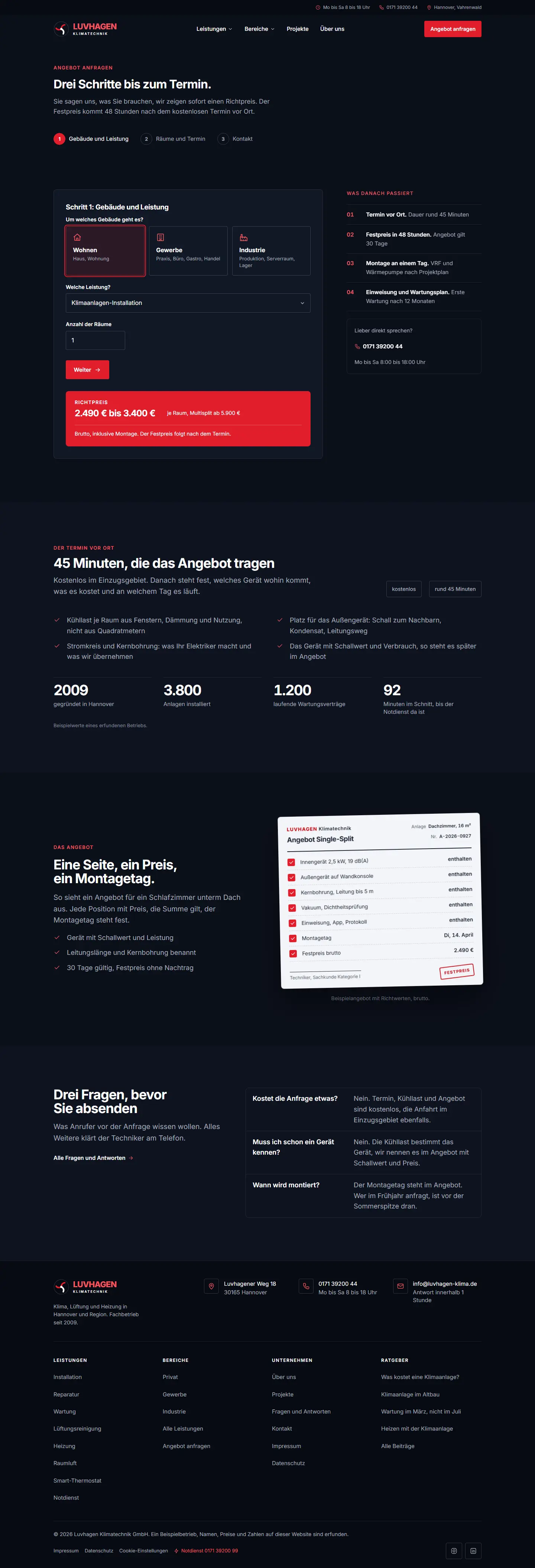 Unterseite des Templates Luvhagen
