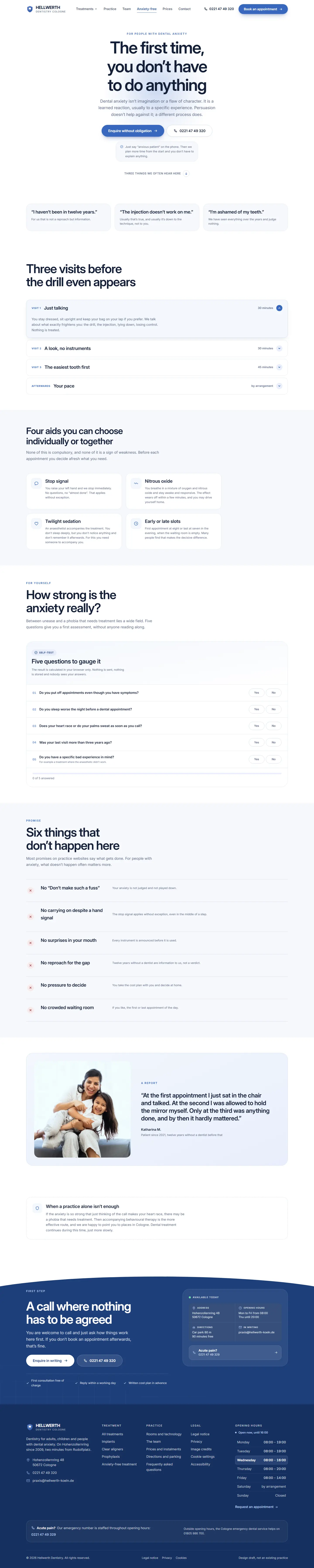 Anxiety-free page of the Hellwerth template