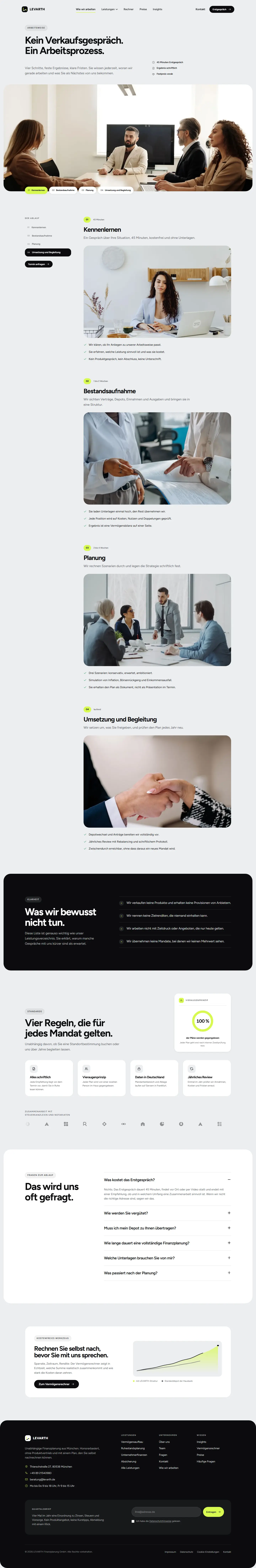 Wie wir arbeiten des Templates Levarth