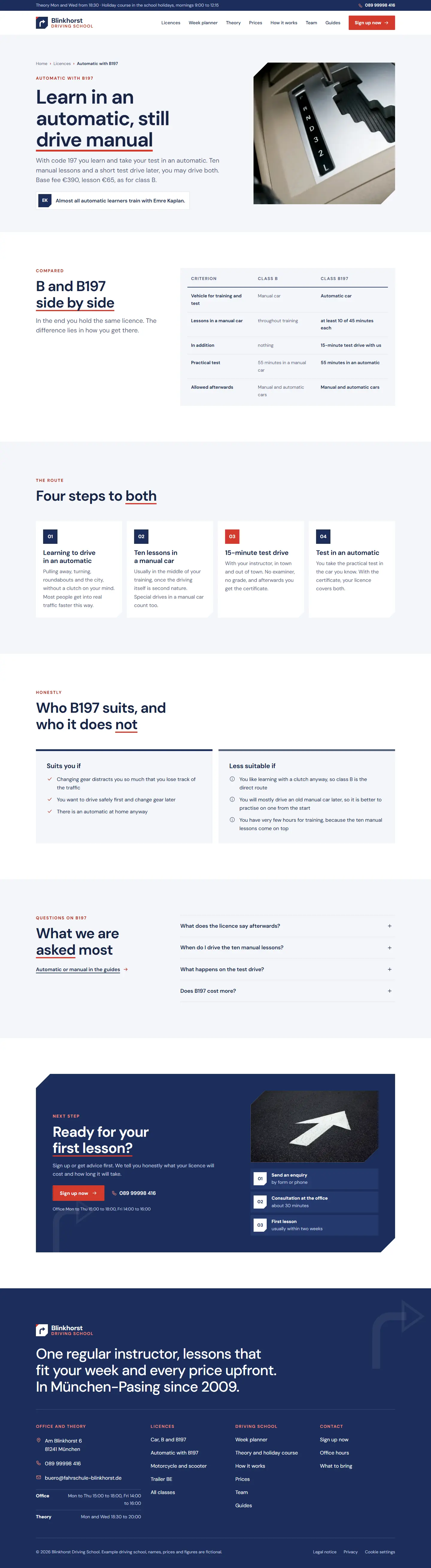 Automatic, subpage of the Blinkhorst template