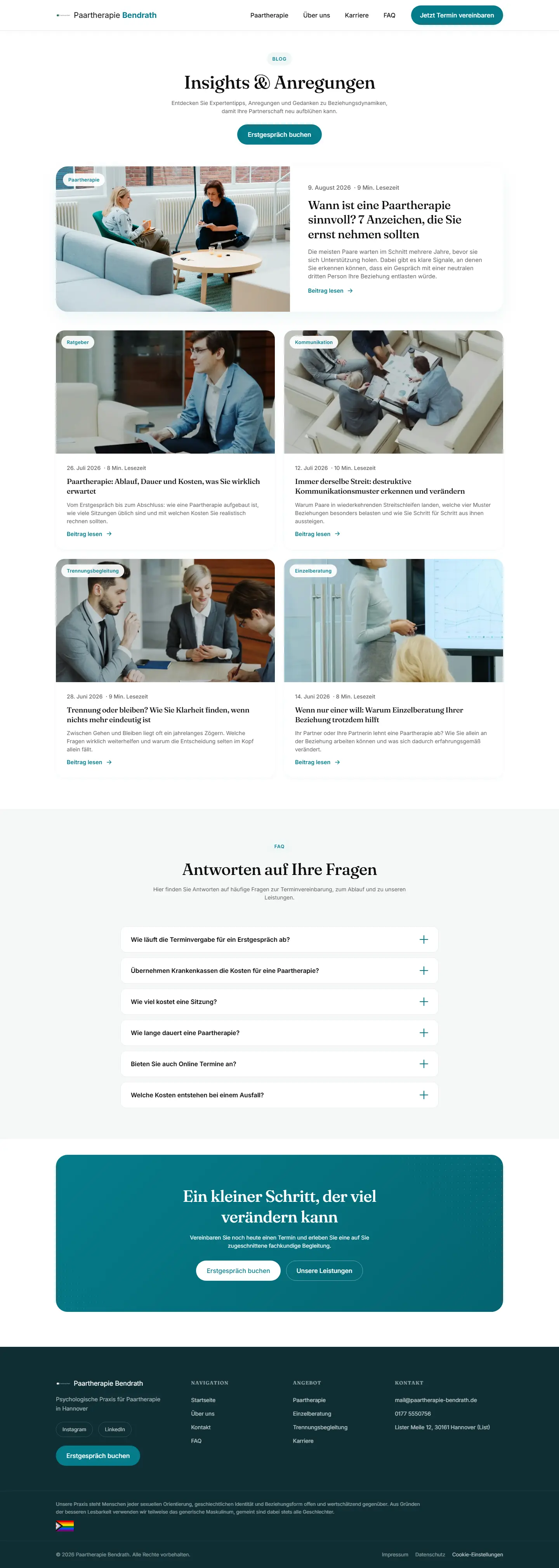 Blog des Templates Bendrath