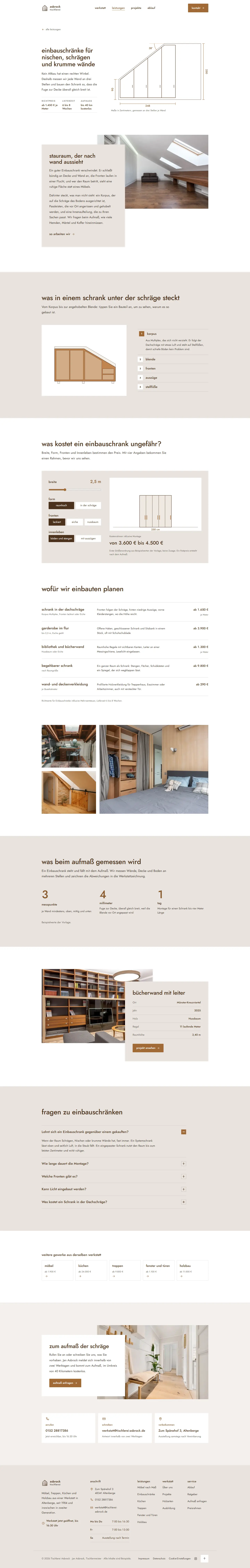 Ein Schrank mit Kostenrahmen des Templates Asbrock