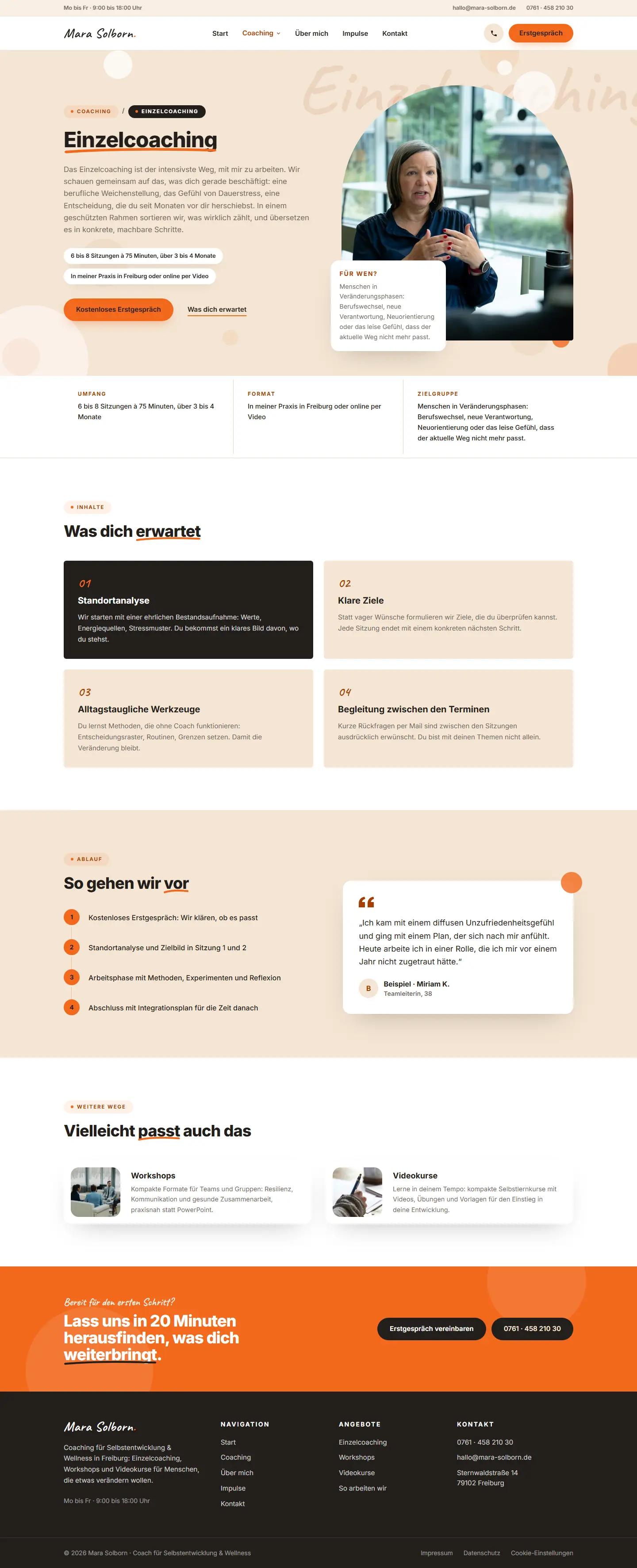 Angebots-Detailseite des Templates Solborn