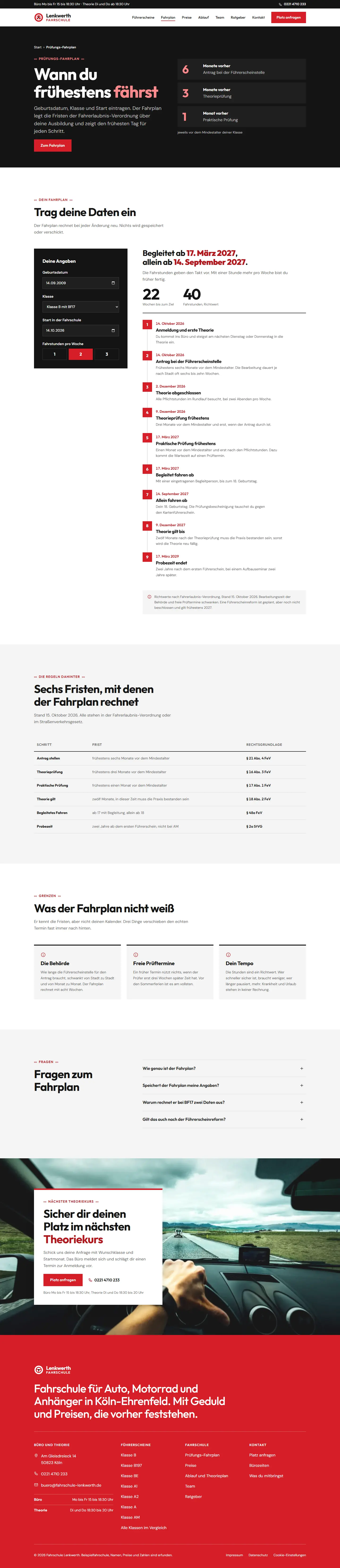 Das Herzstück des Templates Lenkwerth, komplette Seite