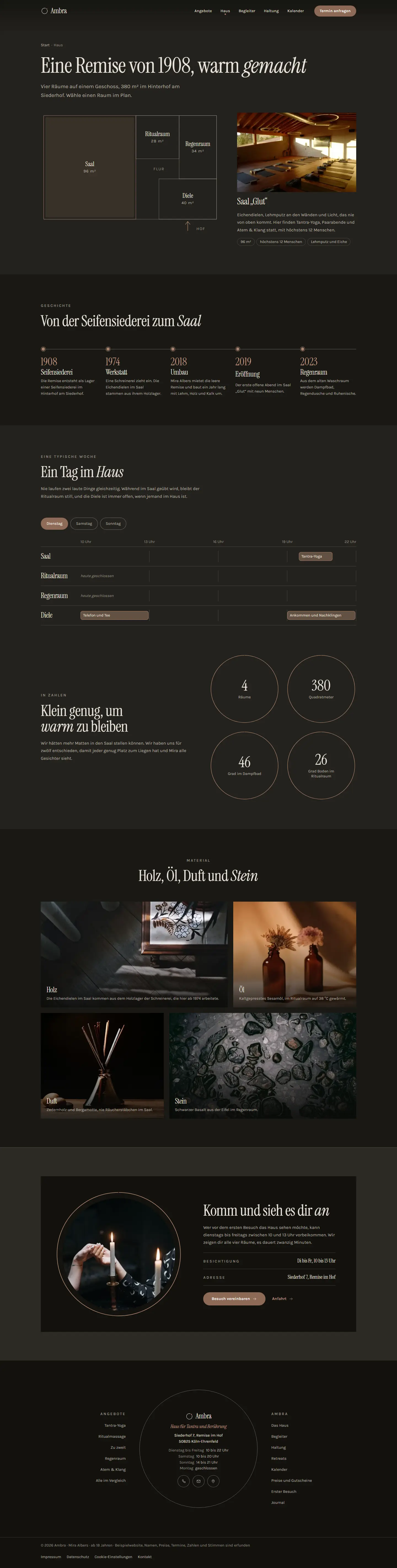 Haus, Unterseite des Templates Ambra