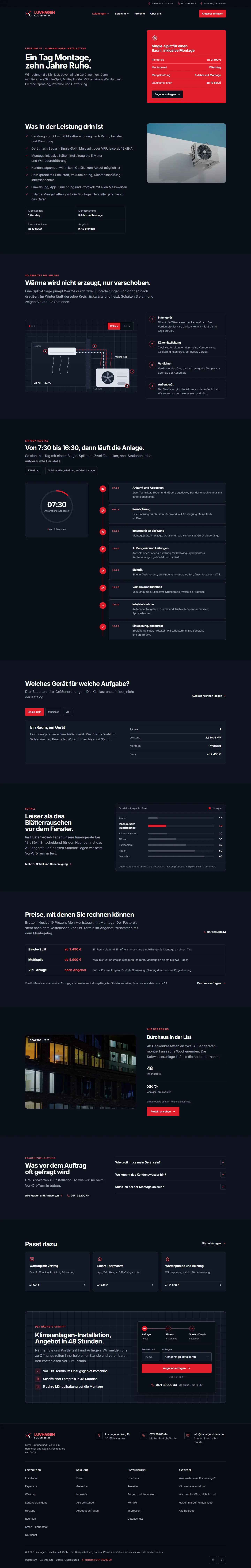 Weitere Unterseite des Templates Luvhagen