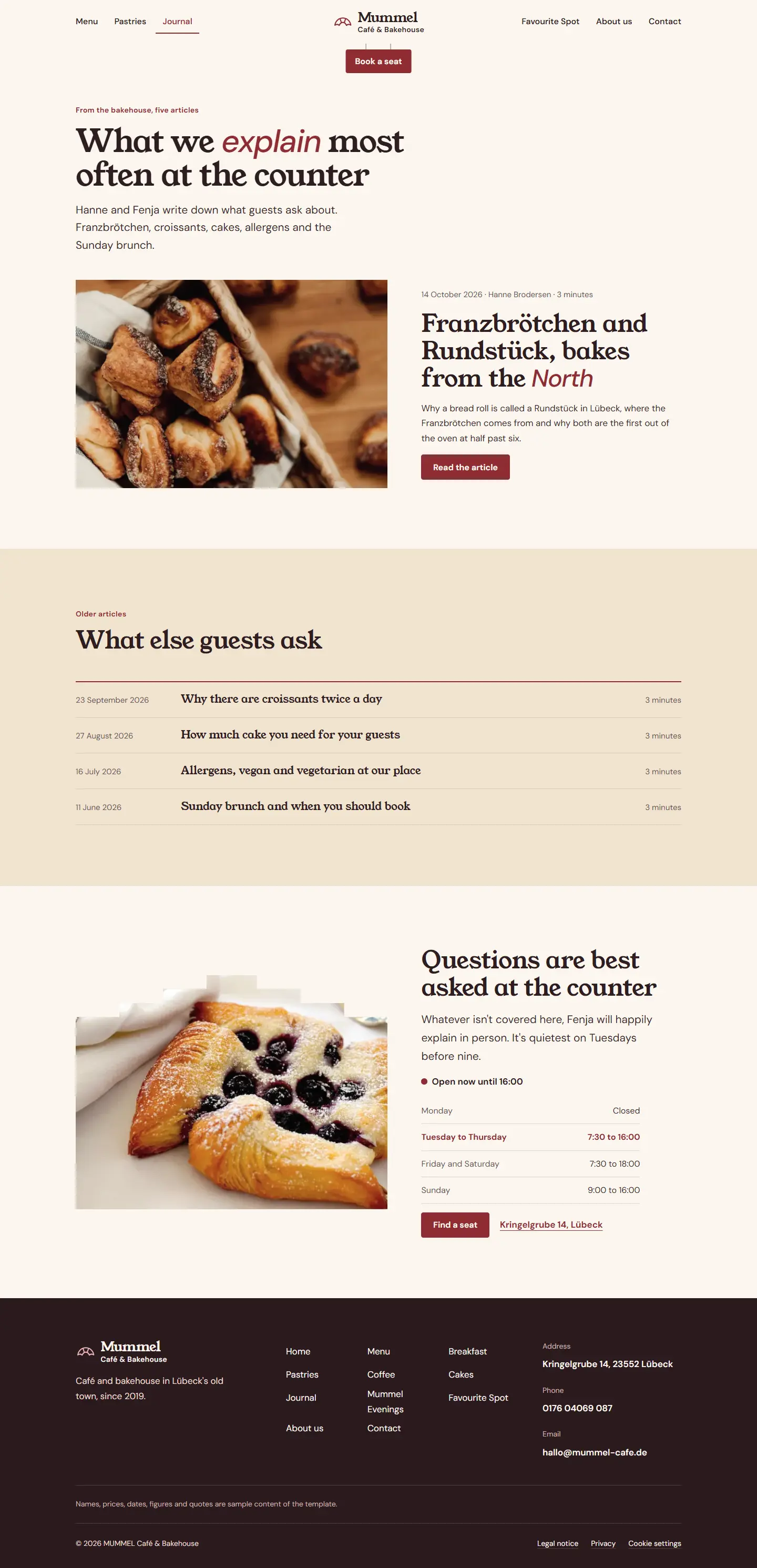 Journal, subpage of the Mummel template