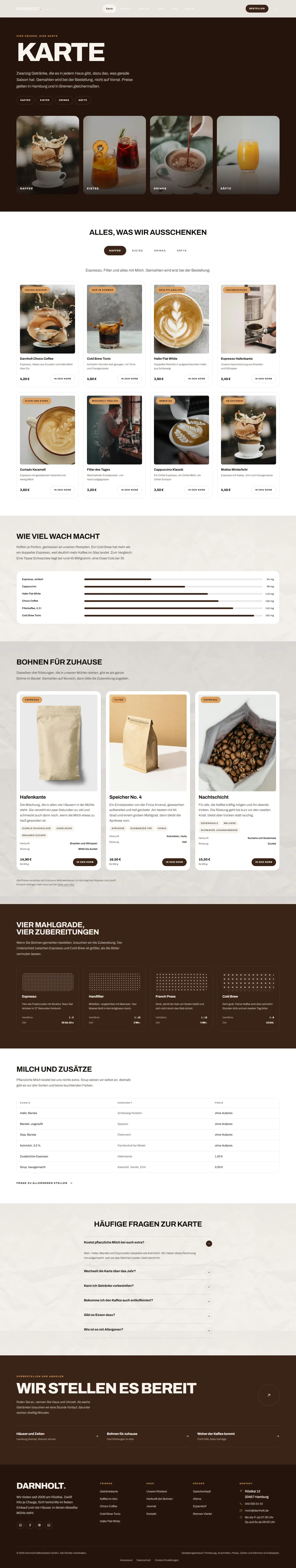 Unterseite des Templates Darnholt