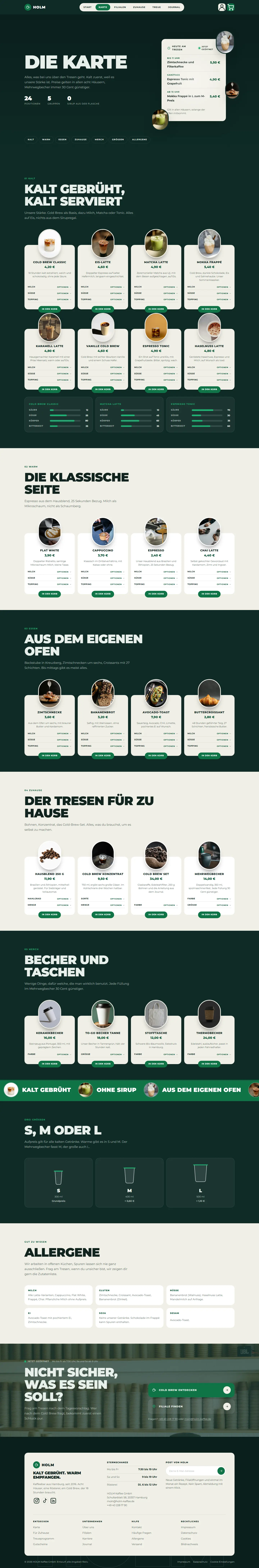 Weitere Unterseite des Templates Holm