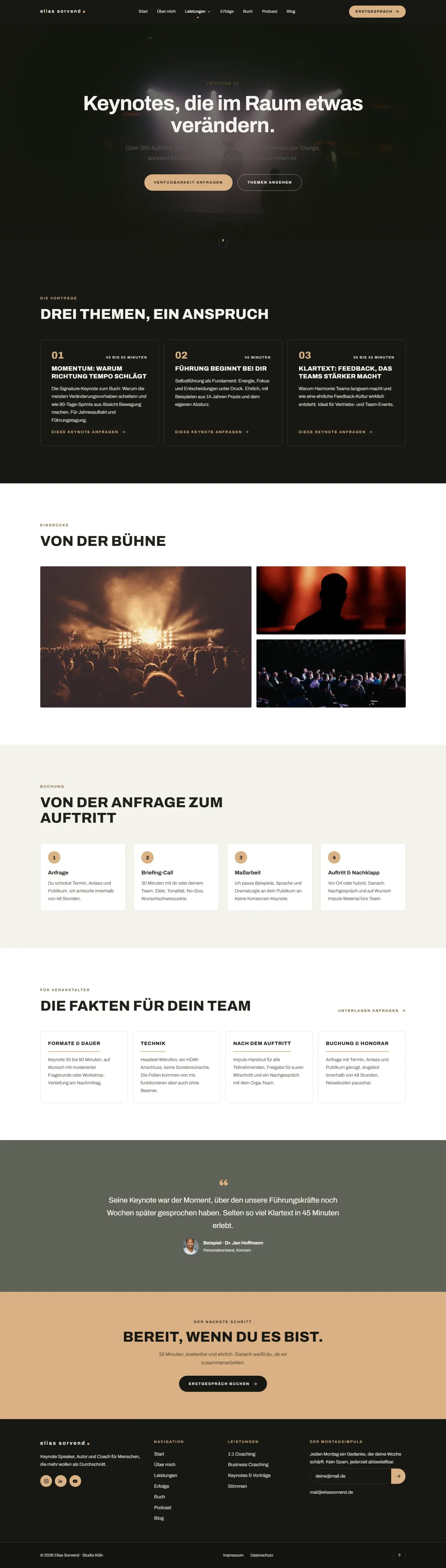 Keynotes des Templates Sorvend