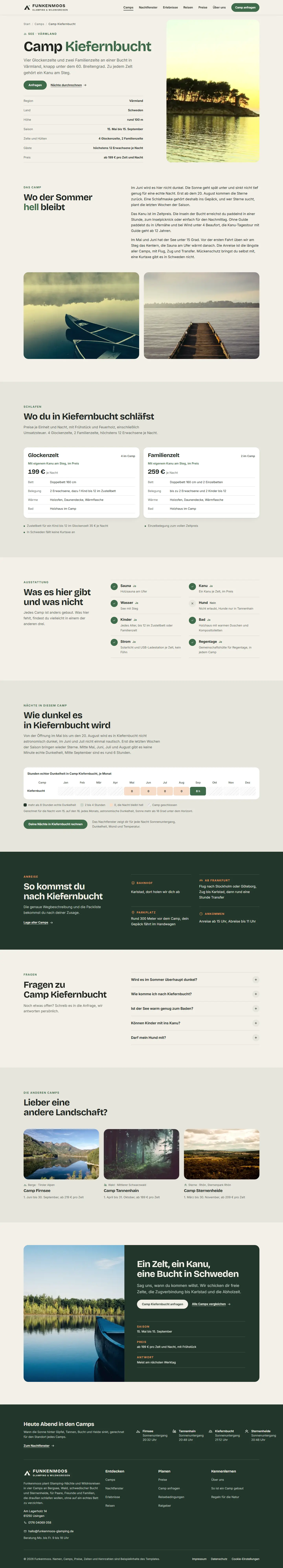 Kiefernbucht, Unterseite des Templates Funkenmoos