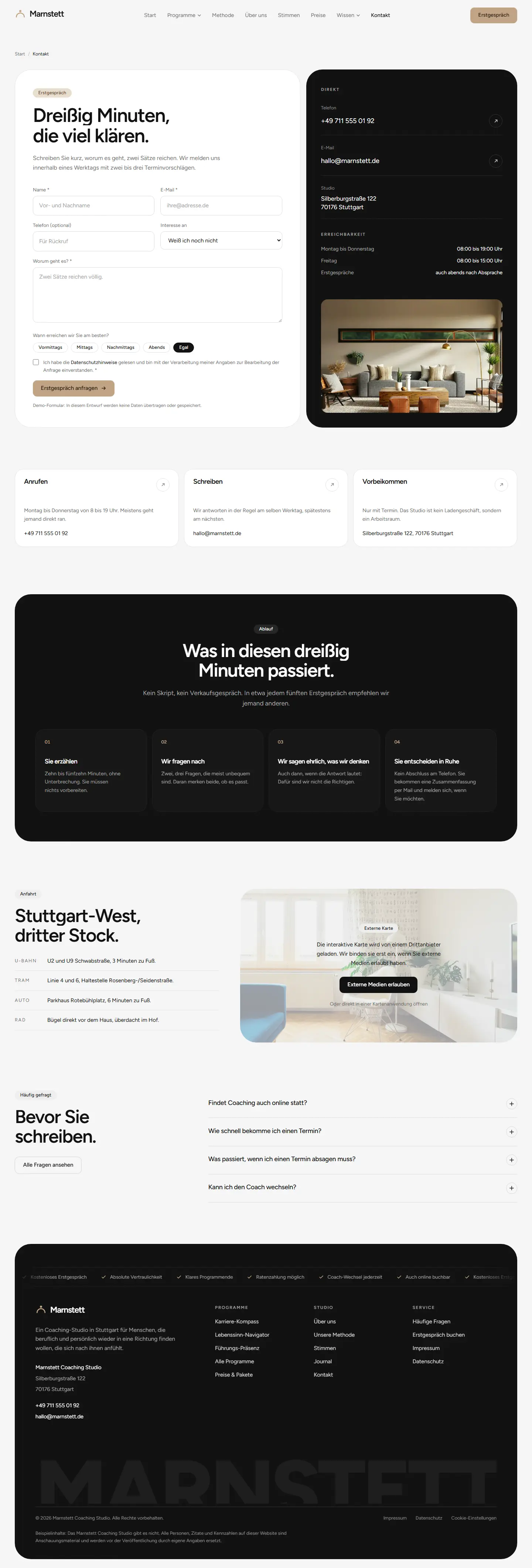 Kontakt des Templates Marnstett