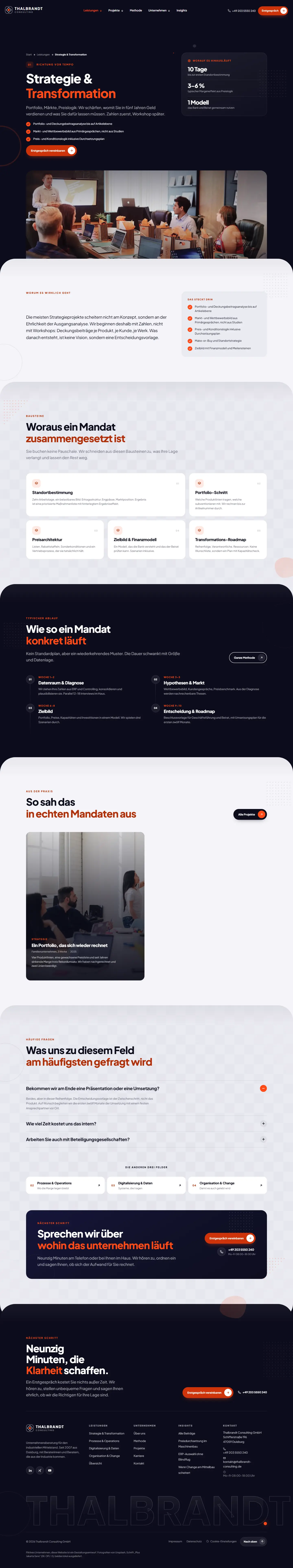 Leistungsdetail des Templates Thalbrandt