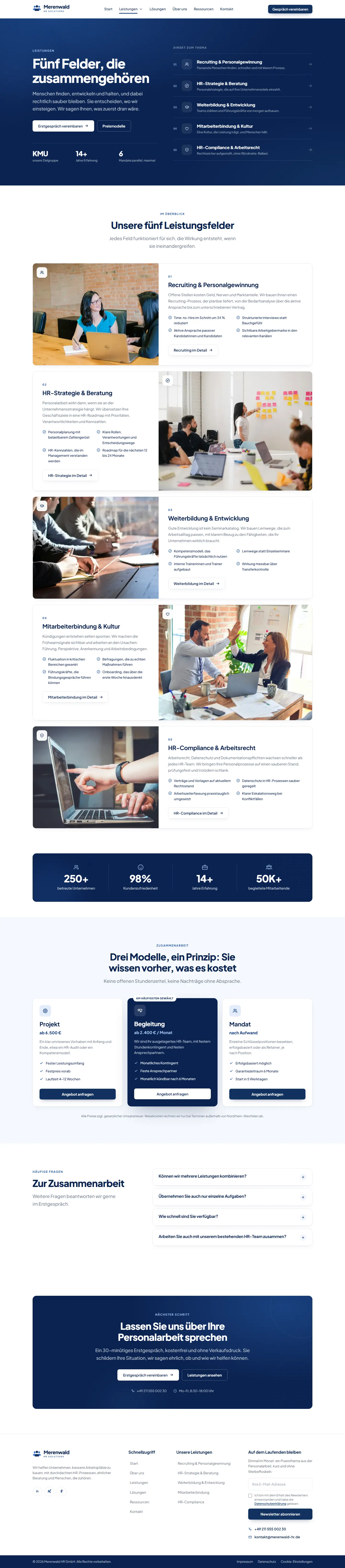 Weitere Unterseite des Templates Merenwald