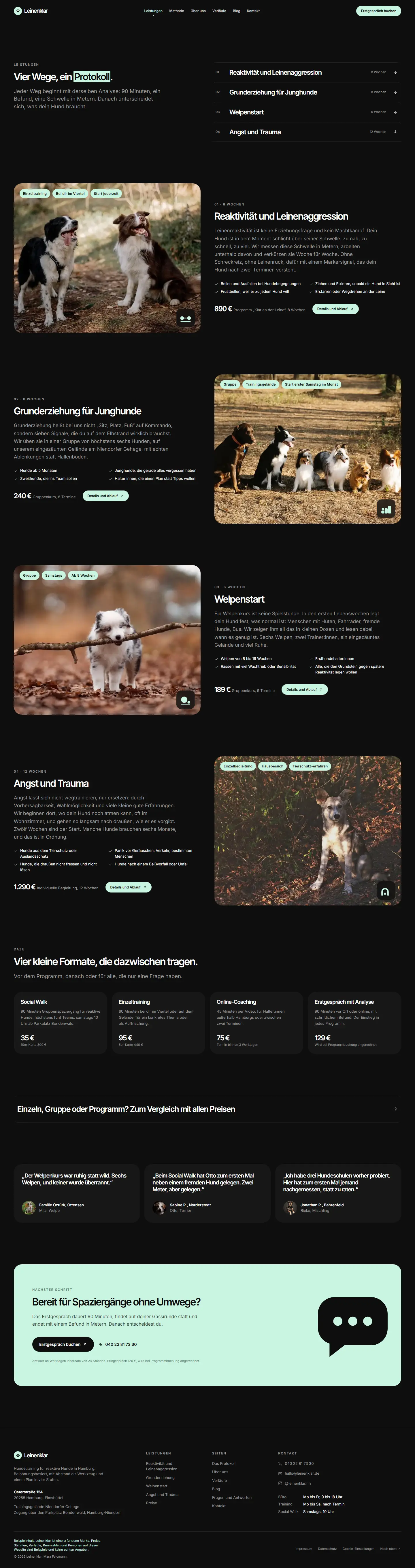 Vier Wege, ein Protokoll des Templates Leinenklar
