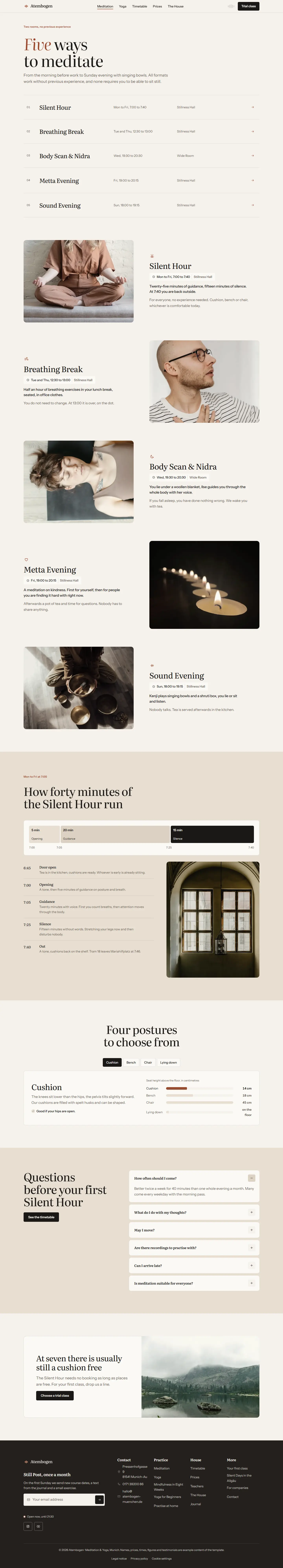 Meditation, subpage of the Atembogen template