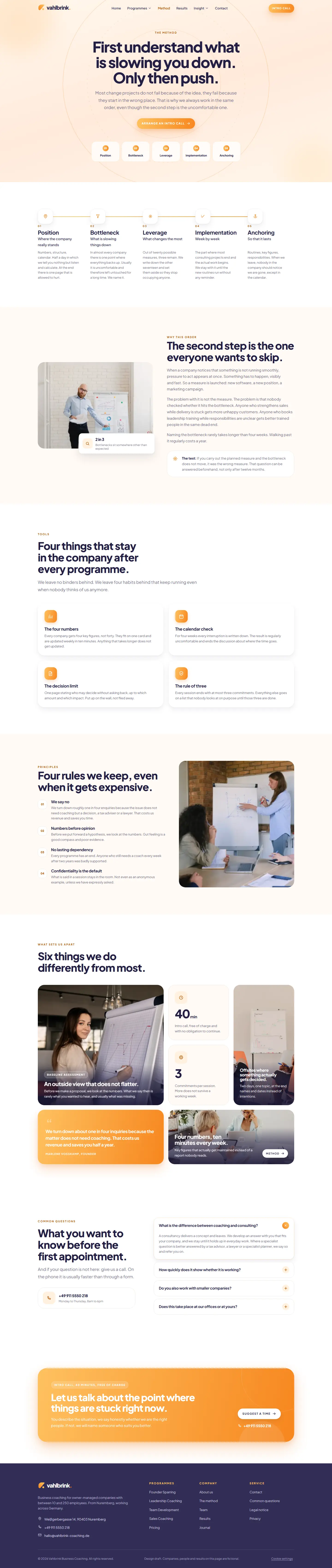 Method page of the Vahlbrink template