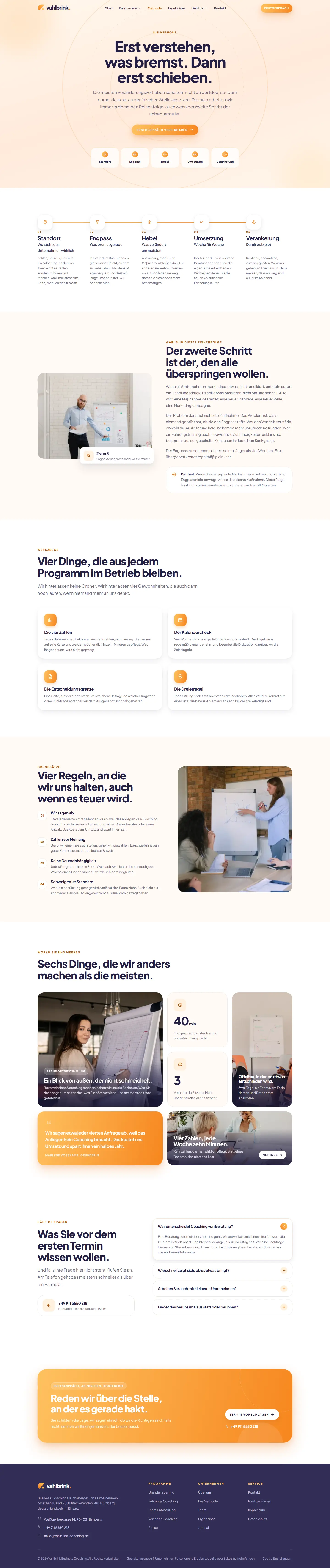 Unterseite des Templates Vahlbrink