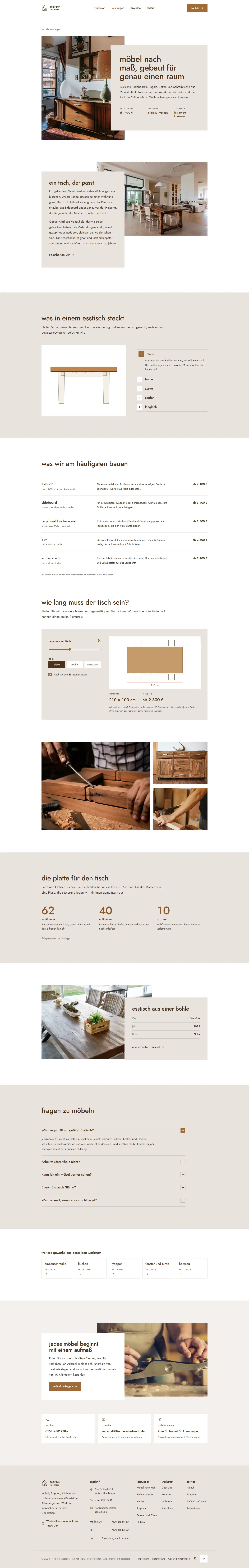 Unterseite des Templates Asbrock