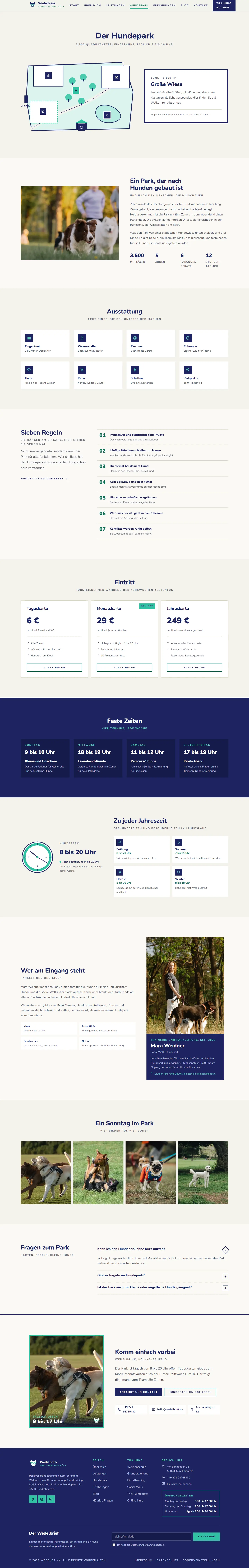 Unterseite des Templates Wedelbrink
