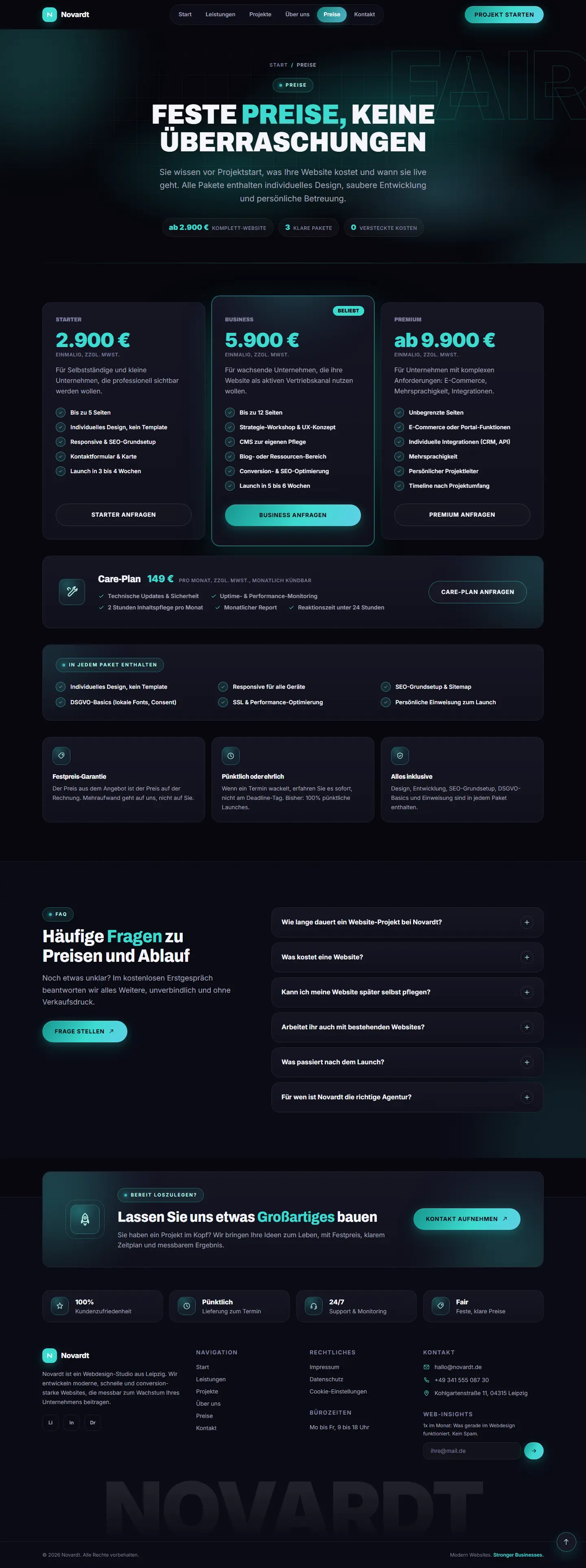 Preise des Templates Novardt