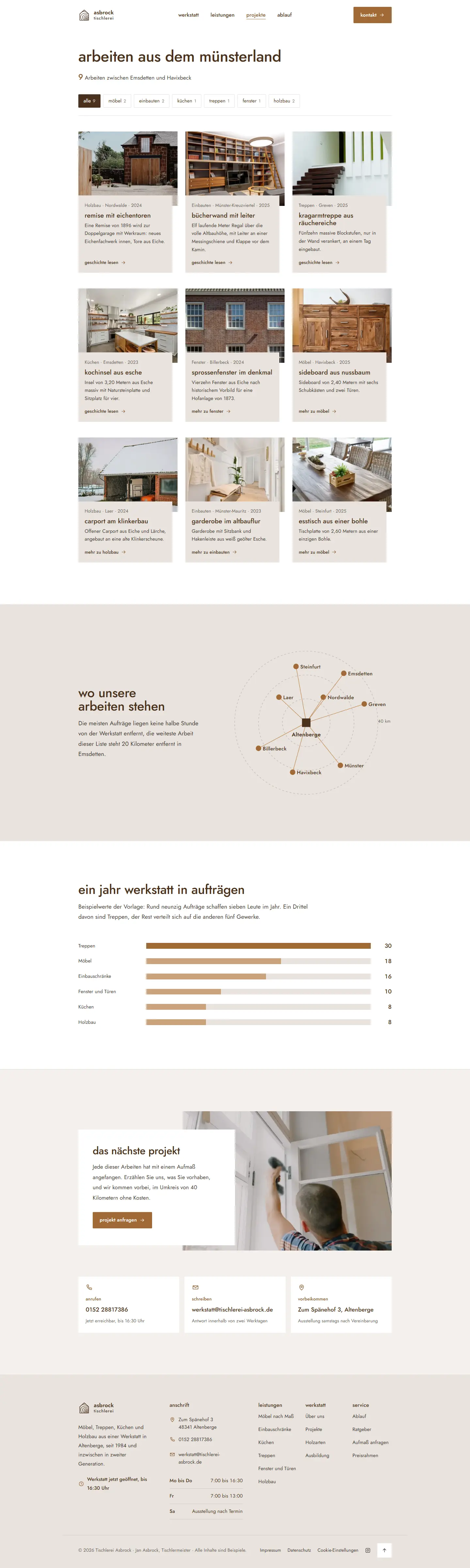 Arbeiten mit Filter des Templates Asbrock