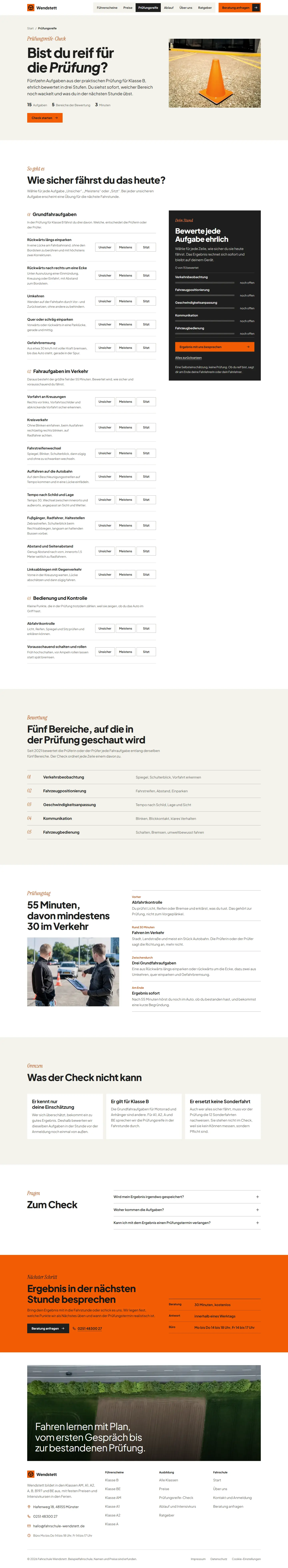 Das Herzstück des Templates Wendstett, komplette Seite