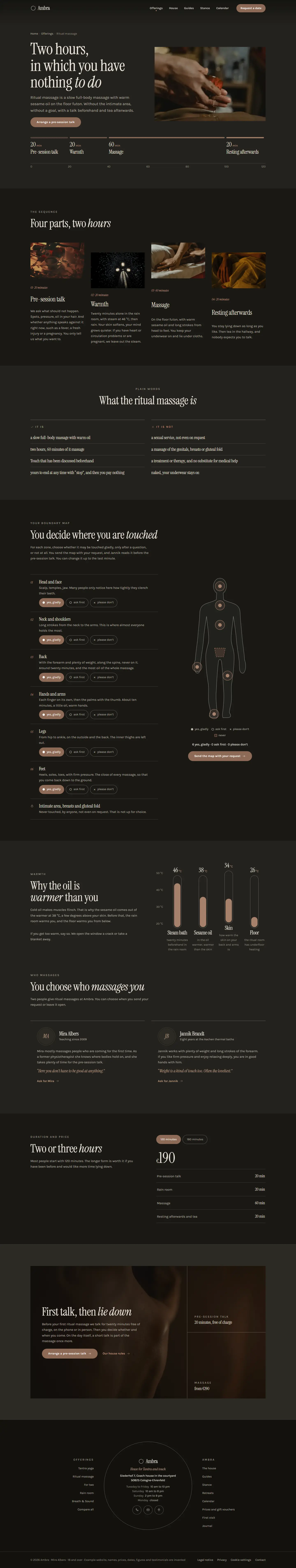 Centrepiece of the Ambra template, full page