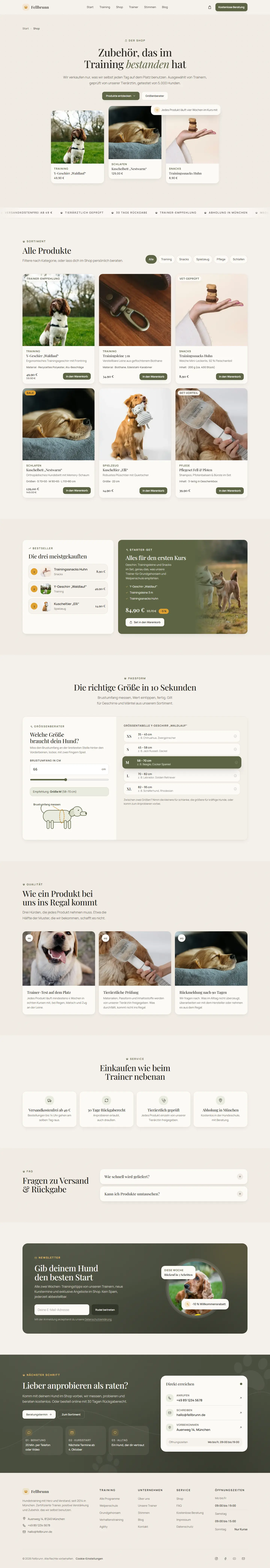 Der Laden mit Starter-Set des Templates Fellbrunn