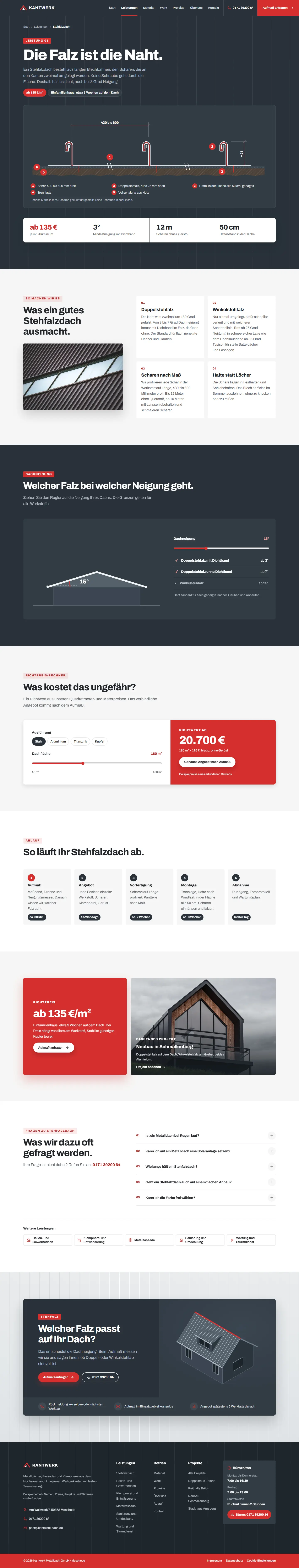 Unterseite des Templates Kantwerk