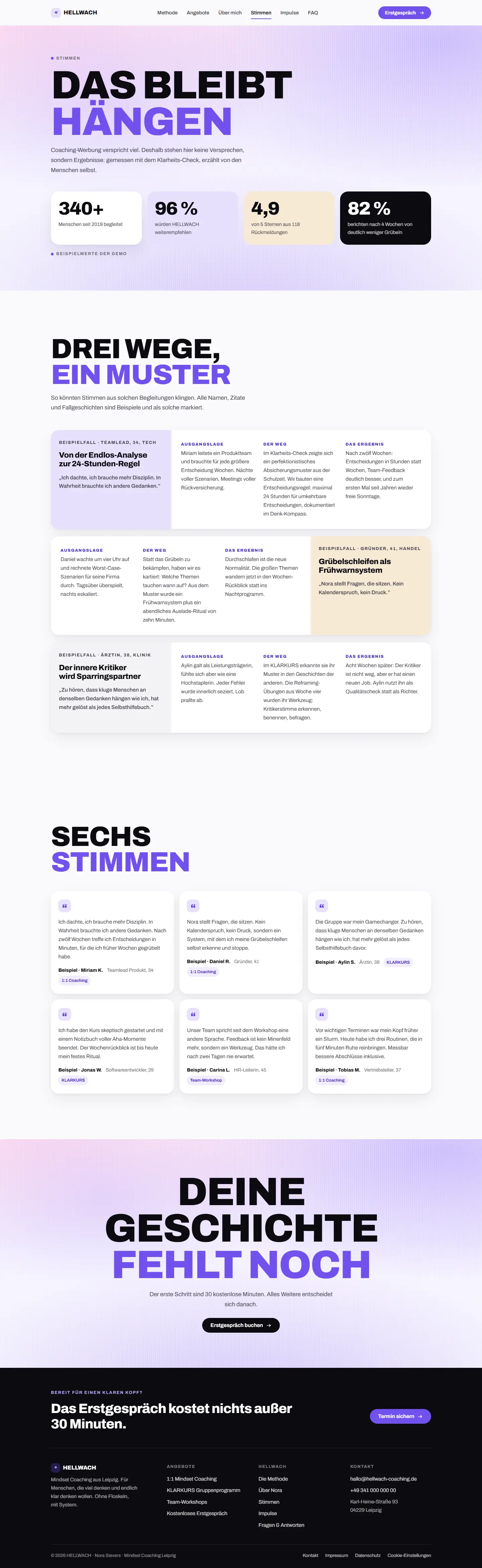 Stimmen des Templates Hellwach