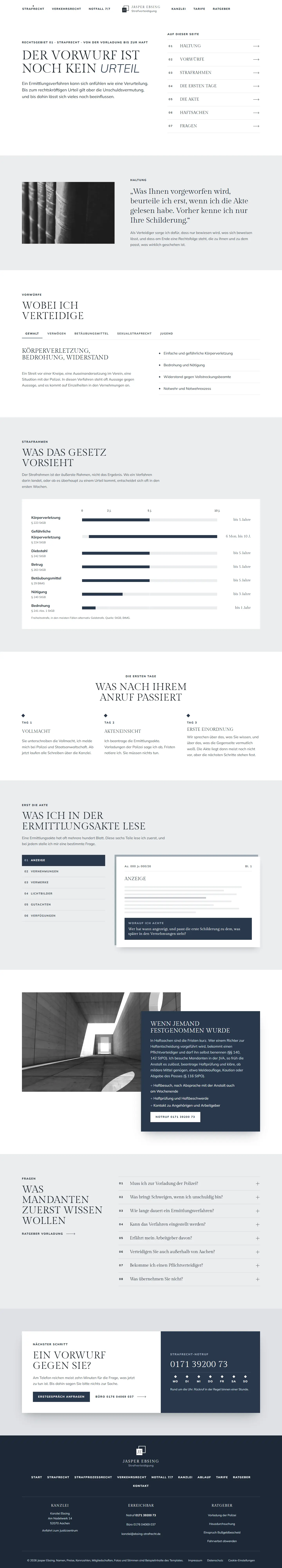 Strafrecht, Unterseite des Templates Ebsing