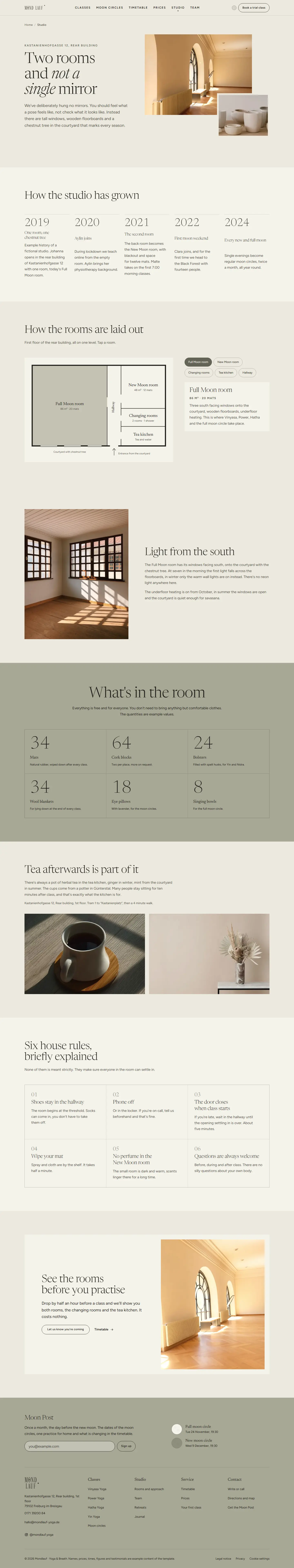 Studio, subpage of the Mondlauf template