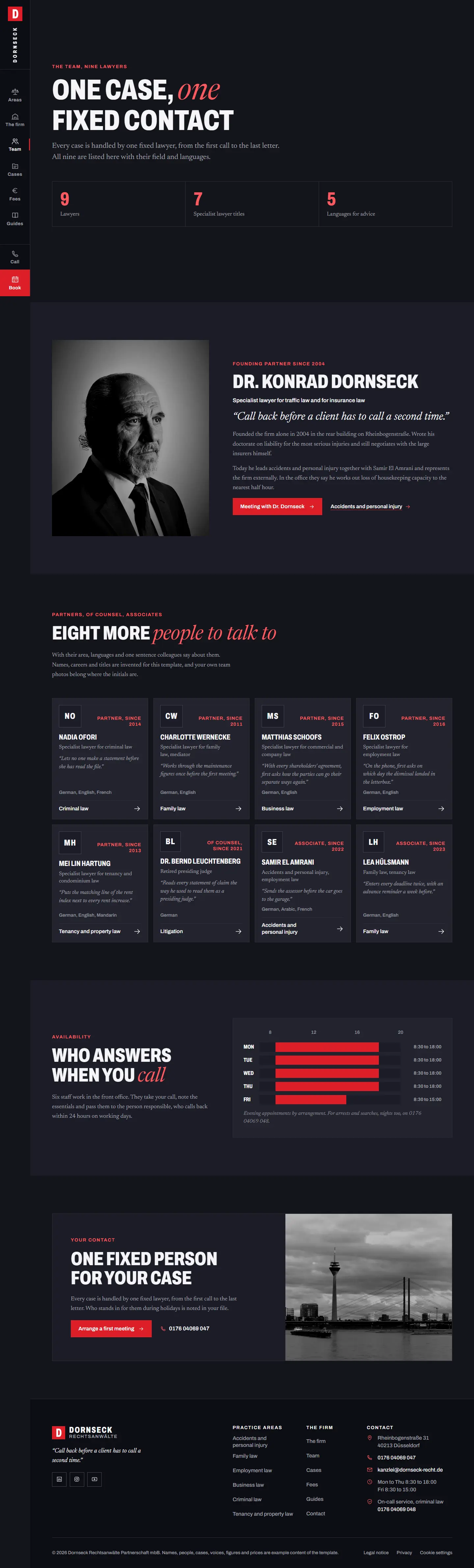 The team, subpage of the Dornseck template