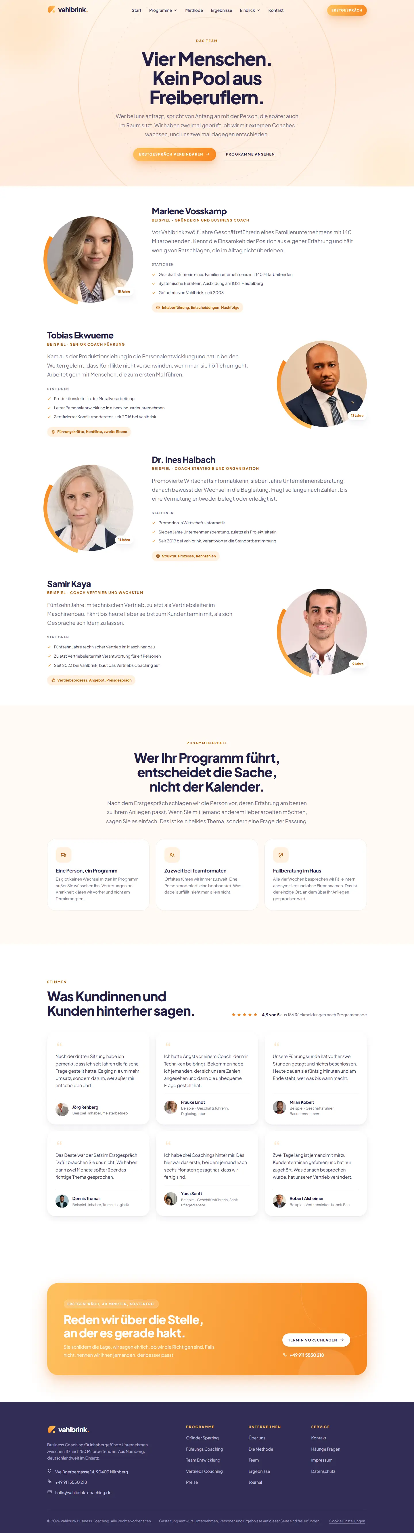Team des Templates Vahlbrink